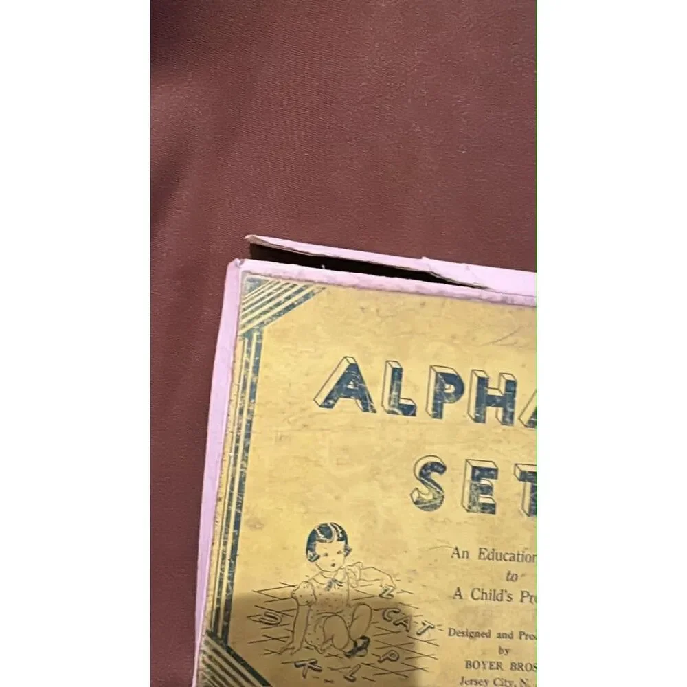 Vintage Alphabet Sets Educational Aid By Boyer Bros.